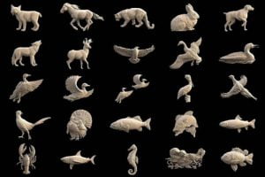 121 pcs Animals 3D STL Models Collection Set