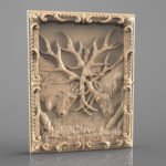 Deer Battle 3D STL Model for CNC Router