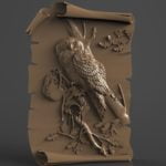 Wise Owl 3D STL Model for CNC Router