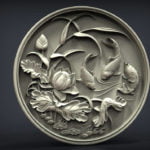 Fish in Round Frame Model for CNC Router