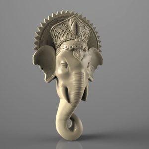 elephant head cnc file model