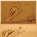 swans wall decor cnc file