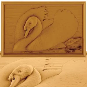 swans wall decor cnc file