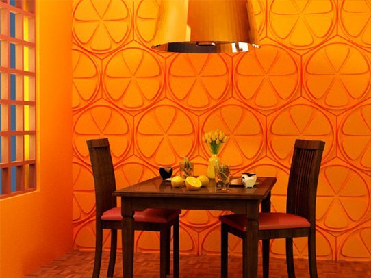 orange wall decor for cnc router