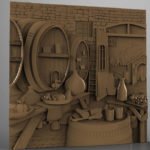 wine cellar cnc file model