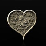 Heart Rosespanno decor stl model