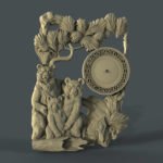 Bears wall cloc cnc file model