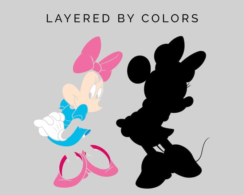 Minnie Mouse SVG, Minnie SVG, With Bow, SVG Files For Cricut, Disney Svg, Minnie Head, Clipart, Cut Files, Vector, Png, Svg Design
