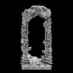 Frame with wood Grouses and Bears stl file for cnc or 3d printer