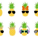 Pineapple SVG, Pineapple Sunglasses SVG, Pineapple Clipart, For Cricut, For Silhouette, Cut Files, Vector, Shirt Design, Summer Dxf, Png