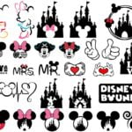 Mickey Mouse SVG Minnie Mouse SVG Disney Castle SVG Vector Files