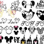 Mickey Mouse SVG Minnie Mouse SVG Mickey Head Mickey Love SVG Vector Files