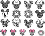 Mickey Mouse SVG Minnie Mouse SVG Mickey Head Minnie Bow Vector SVG Files