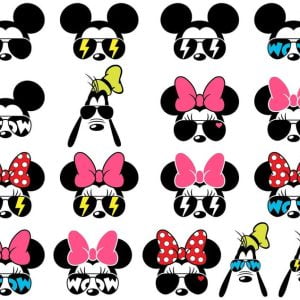 Mickey SVG Sunglasses Mickey Mouse SVG Minnie Bow SVG