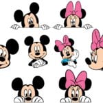 Minnie Mouse SVG Mickey Mouse SVG Disney Character Clipart Vector SVG Files