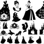 Cinderella SVG, Princess SVG, Disney Princess, Castle, Svg Files for Cricut, Vector, Silhouette, Cut File, Png, Eps, Dxf