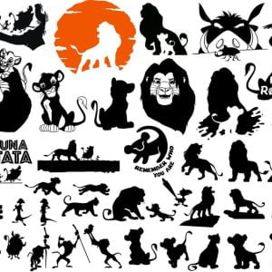 Lion King SVG, Simba SVG, Hakuna Matata, Lion SVG, For Cricut, For Silhouette, Cut Files, Vector, Digital File, Dxf, Eps, Png, Svg