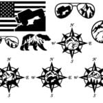 Mountain SVG Adventure, American Flag SVG, Outdoor SVG, File For Cricut, For Silhouette Cut Files, Vector, Digital File, Dxf, Eps, Png, Svg