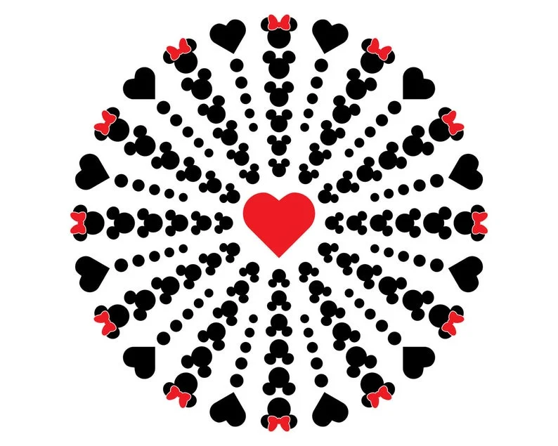 Mickey Mouse SVG, Disney Mandala SVG, Mickey Mandala SVG, Minnie Mandala Svg, Modern Mandala Svg, Disney Svg, Cricut, Silhouette, Cut File