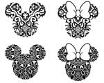 Mickey Mouse SVG Minnie Mouse SVG Mickey Head Minnie Bow Vector SVG Files