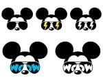 Mickey SVG Sunglasses, Mickey Mouse SVG, Minnie Bow Svg, Minnie Sunglasses Svg, Disney SVG, Cricut, Silhouette, Cut File, Clipart, Png
