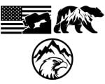 Mountain SVG Adventure American Flag SVG Outdoor SVG Vector Files