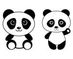 Panda SVG, Panda Face SVG File, Cute Panda Head, Clipart, Vector, Silhouette, For Cricut, Cut File, Png, Eps, Pdf, Dxf, Layered SVG File