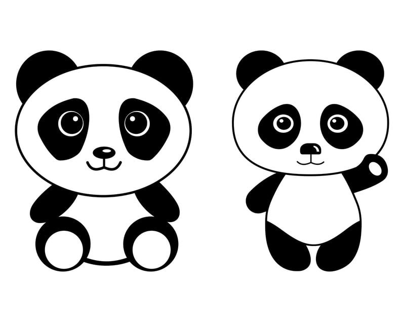 Panda SVG Panda Face SVG File Cute Panda Head Clipart Vector Files - 3D ...