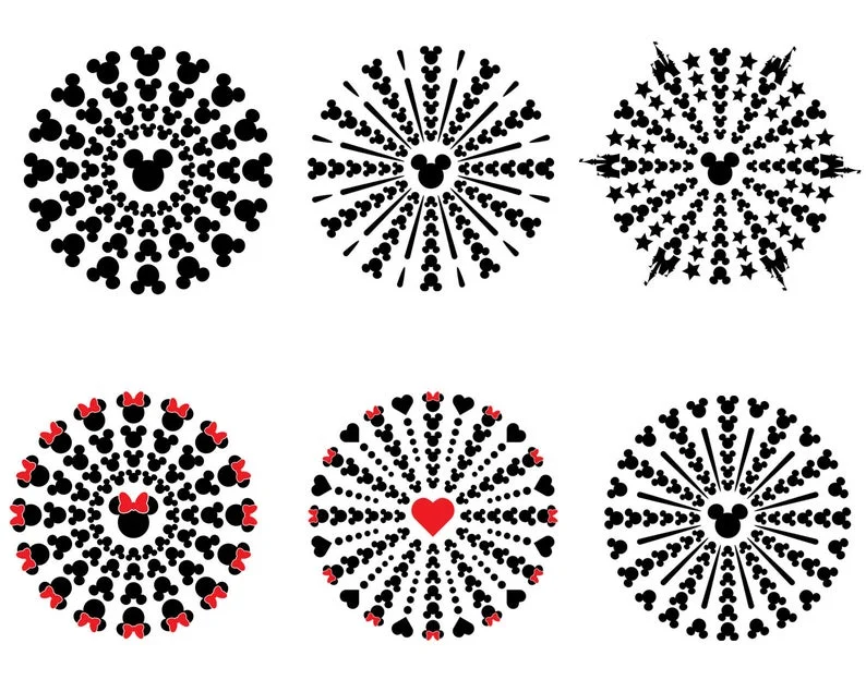 Mickey Mouse SVG, Disney Mandala SVG, Mickey Mandala SVG, Minnie Mandala Svg, Modern Mandala Svg, Disney Svg, Cricut, Silhouette, Cut File