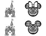 Mickey Mouse SVG, Minnie Mouse SVG, Mickey Head, Mickey Love, Mickey Joy, Minnie Bow, Disney Castle Svg, Cricut, Silhouette, Cut File, Vinyl