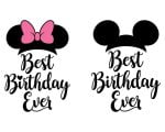 Birthday Girl SVG, Best Day Ever Svg, Mickey Ears SVG, Minnie Mouse, Birthday Boy Disney Svg, For Cricut, For Silhouette, Cut Files, Dxf Png