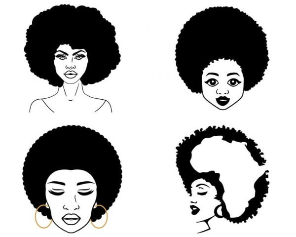 Afro Woman Svg Afro Girl Svg Afro Queen Svg Afro Lady Svg 