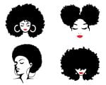 Afro Woman SVG, Afro Girl Svg, Afro Queen Svg, Afro Lady Svg, Curly Hair Svg, Black Woman, For Cricut, For Silhouette, Cut Files, Dxf, Png