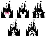 Mickey Mouse SVG, Minnie Mouse SVG, Disney Castle Svg, Clipart, For Cricut, For Silhouette, Cut File, Vector, Vinyl File, Png, Dxf, Svg File