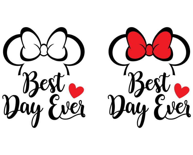 Birthday Girl SVG, Best Day Ever Svg, Mickey Ears SVG, Minnie Mouse, Birthday Boy Disney Svg, For Cricut, For Silhouette, Cut Files, Dxf Png