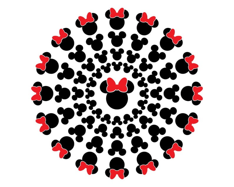 Mickey Mouse SVG, Disney Mandala SVG, Mickey Mandala SVG, Minnie Mandala Svg, Modern Mandala Svg, Disney Svg, Cricut, Silhouette, Cut File
