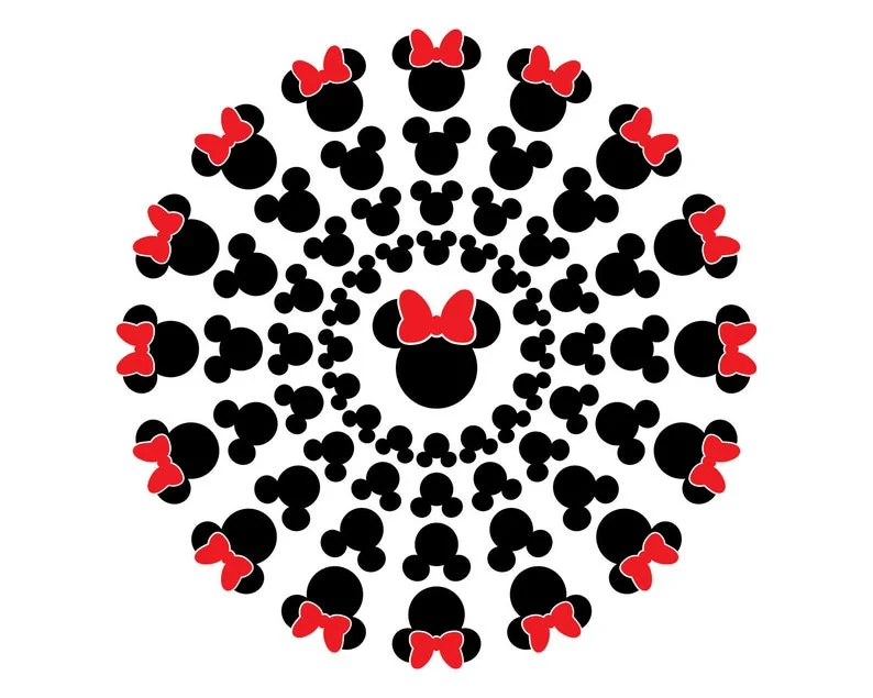 Mickey Mouse SVG, Disney Mandala SVG, Mickey Mandala SVG, Minnie Mandala Svg, Modern Mandala Svg, Disney Svg, Cricut, Silhouette, Cut File