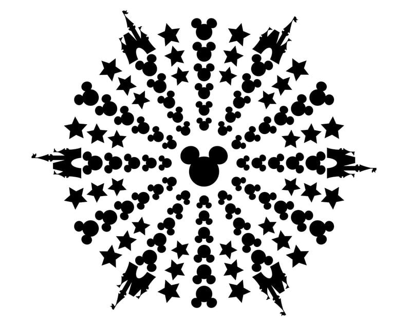 Mickey Mouse SVG, Disney Mandala SVG, Mickey Mandala SVG, Minnie Mandala Svg, Modern Mandala Svg, Disney Svg, Cricut, Silhouette, Cut File