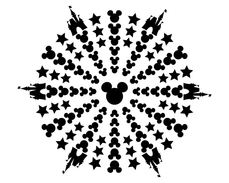 Mickey Mouse SVG, Disney Mandala SVG, Mickey Mandala SVG, Minnie Mandala Svg, Modern Mandala Svg, Disney Svg, Cricut, Silhouette, Cut File