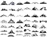 Mountain SVG, File For Cricut, For Silhouette Cut Files, Vector, Digital File, Mountains SVG, Dxf, Eps, Png, Svg