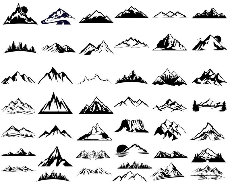 Mountain SVG File For Circuit For Silhouette Cut Files - 3D STL Models ...