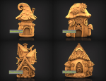 Fairy Door and House 3D STL Models Set