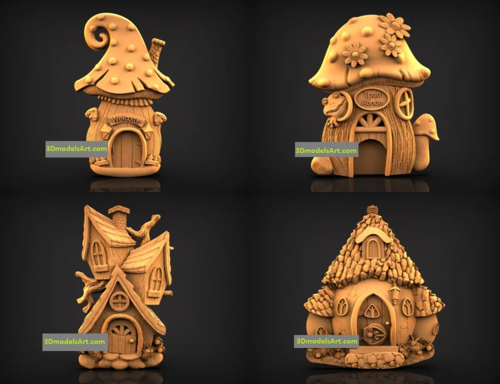 Fairy Door and House 3D STL Models Set