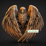 Eagle attack 3D STL Model for CNC Router or 3D Printing