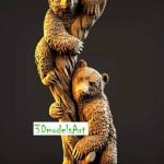 Funny Bears 3D STL Model for CNC Router or 3D Printing