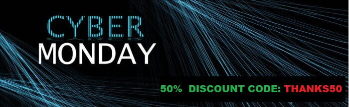 CYBER MONDAY 50% discount code for cnc files