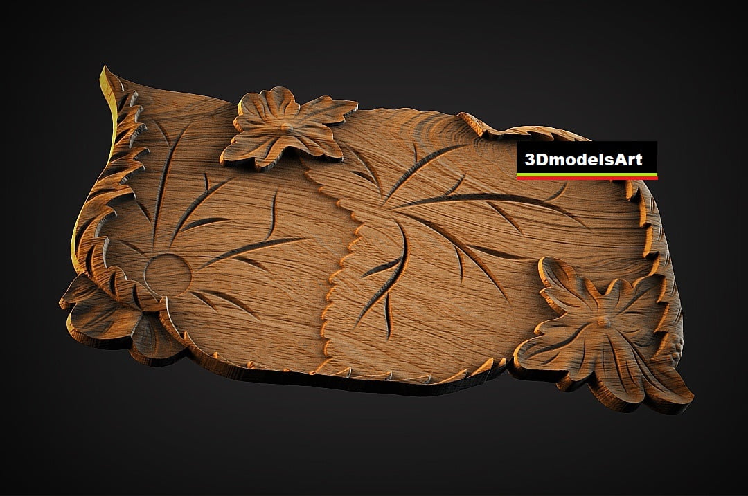 Sushi Tray (Wooden Tray) 3D STL Model for CNC Routers